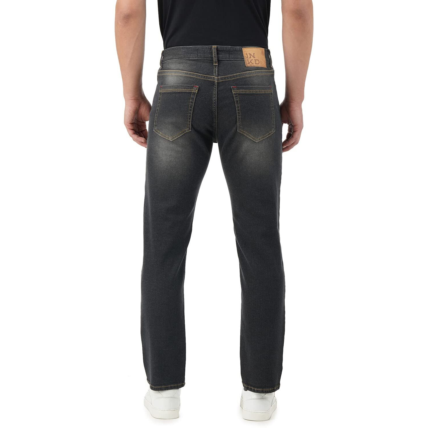 INKD Men's Regular Jeans (INKSS23MJN-009_Graphite_32)