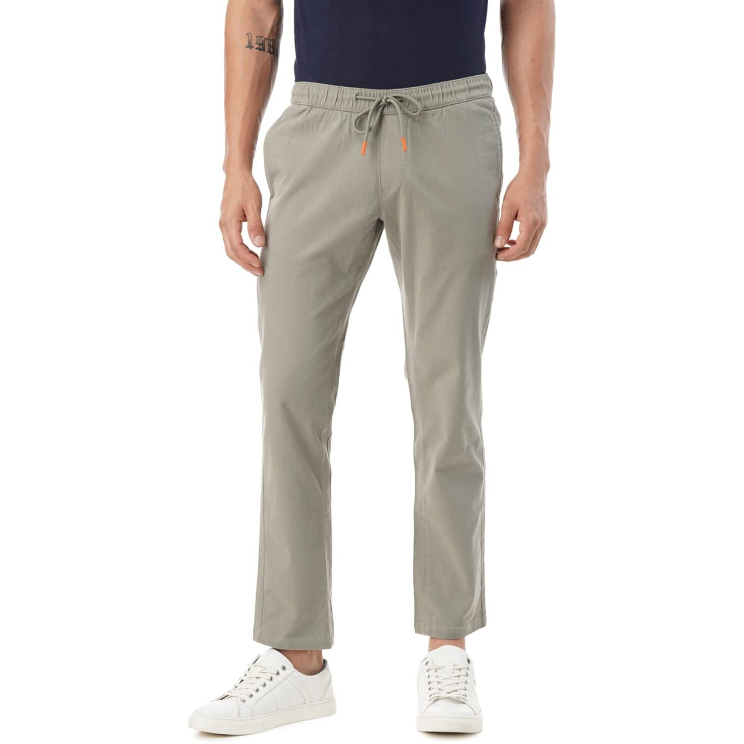 FYLTR Men's Regular Khakis (FYLSS23MK-003_Dried Sage_28)