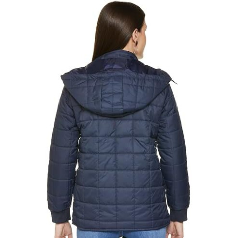 FYLTR Women's Puffer Jacket With Detachable Hood - Full Zipper | Rib Hem & Cuff | Contrast Trims | Casual Winterwear For Women