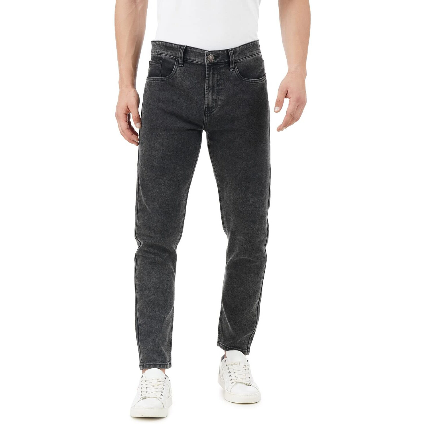 INKD Men's Slim Jeans (INKSS23MJN-006_Grey Dilemma_28)
