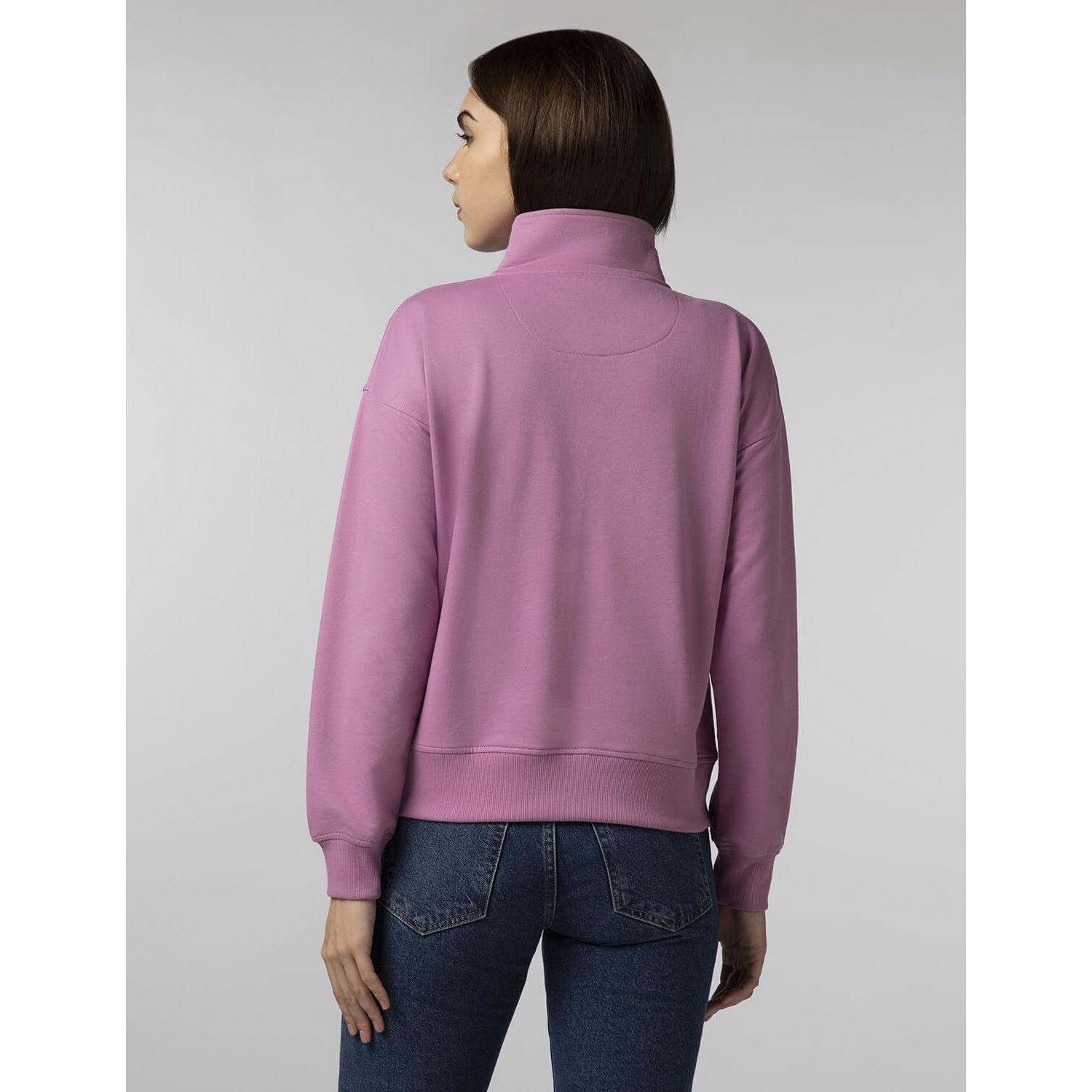 FYLTR Women's Casual Stand Collar Jacket with Drop Shoulder & Boxy Fit - Half Zipper | Utility Pockets | Rib Hem & Cuff