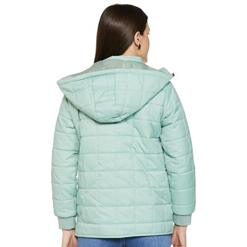 FYLTR Women's Puffer Jacket With Detachable Hood - Full Zipper | Rib Hem & Cuff | Contrast Trims | Casual Winterwear For Women