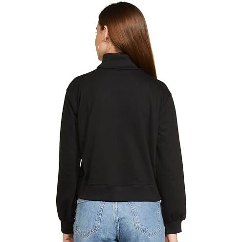 FYLTR Women's Drop Shoulder Boxy Fit Sweatshirt with Turtle Neck & Balloon Sleeve