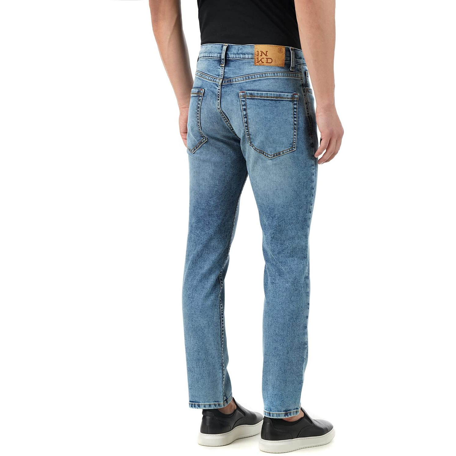 INKD Men's Lightweight & Stretchable Regular Fit Jeans