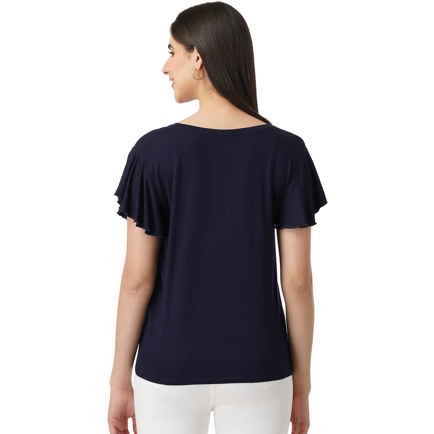 FYLTR Women's Solid Regular Fit Blouse (FYLSS23WKT-005_Heavy Navy M)