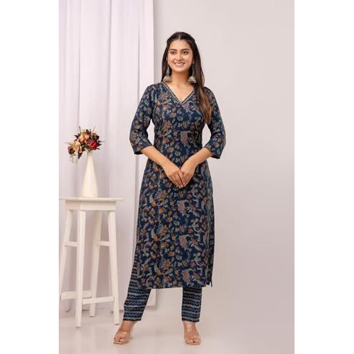 Kurta Set For Women || 3pic Kurta For Women (SP 212-233) (Blue 1, XL)