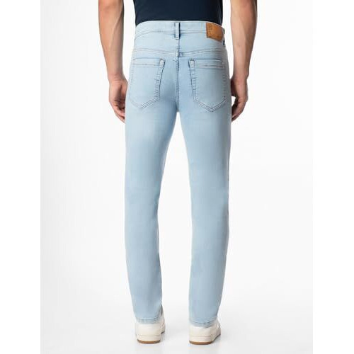 INKD Men's Contrast Stitch Stretchable Regular Fit Jeans