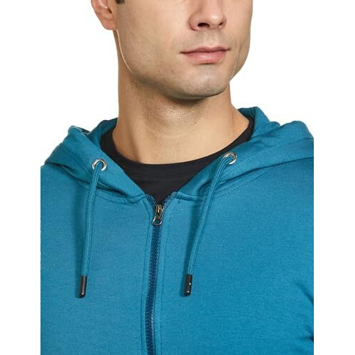 FYLTR Men's Casual Zip-Up Hoodie with Drawstring Detail - Utility Pockets | Full Zipper | Casual Winterwear for Men