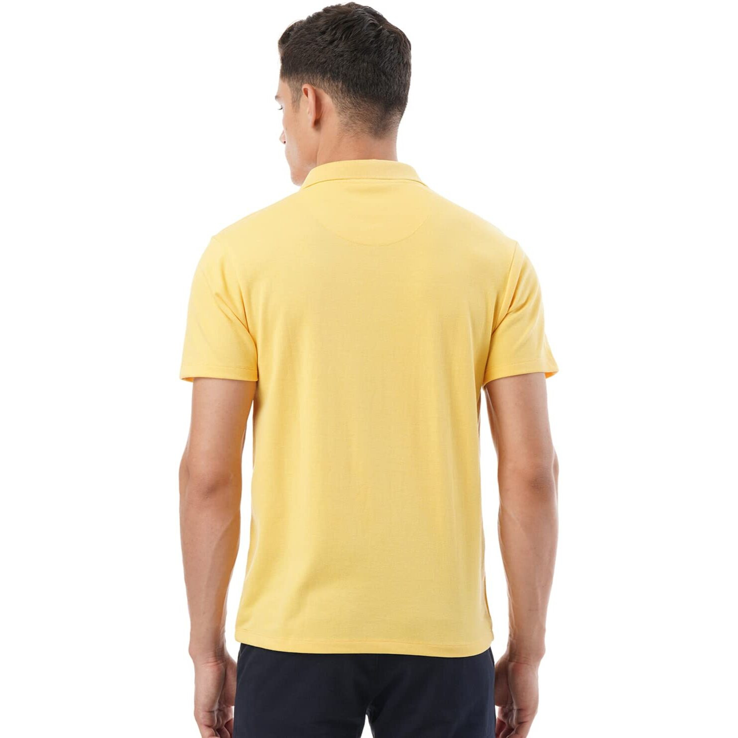 FYLTR Men's Solid Regular Fit Polo Shirt (FYLSS23MP-005_Golden Sunset XXL)