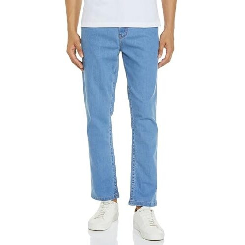 INKD Men's Relaxed Jeans (INKAW24MJN-501_Airforce Blue