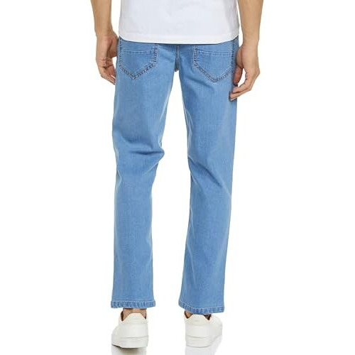 INKD Men's Relaxed Jeans (INKAW24MJN-501_Airforce Blue
