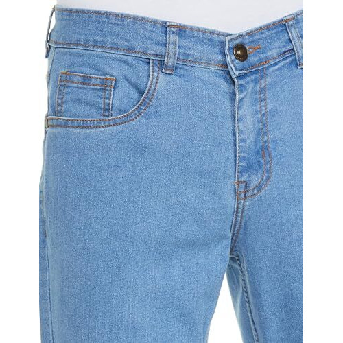 INKD Men's Relaxed Jeans (INKAW24MJN-501_Airforce Blue