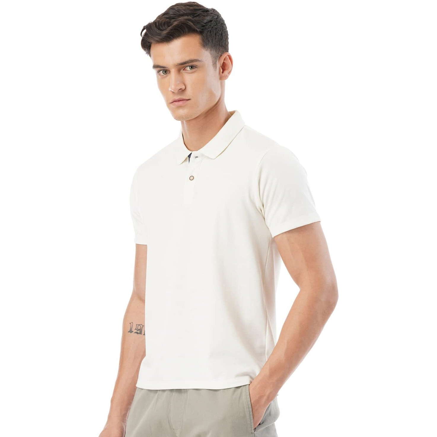 FYLTR Men's Solid Regular Fit Polo Shirt (FYLSS23MP-005_Wicked White XXL)