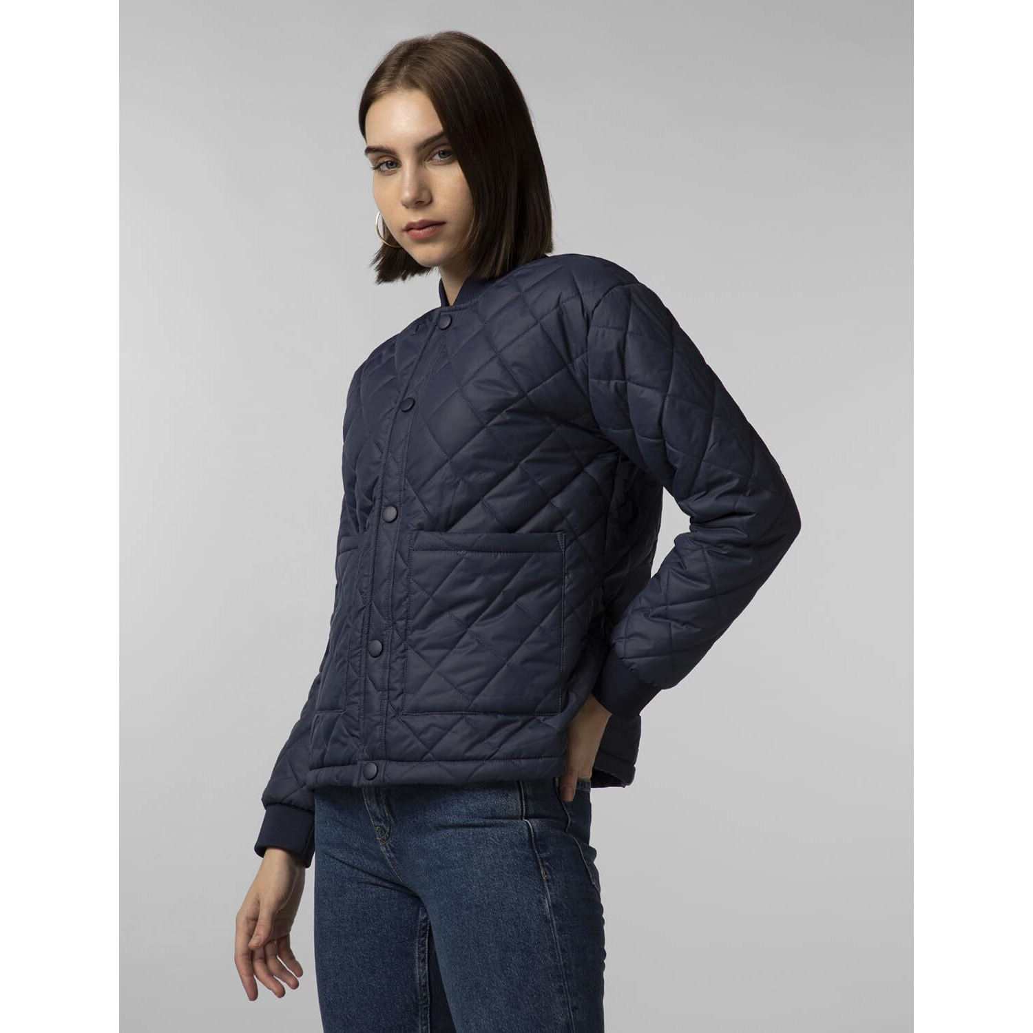 FYLTR Women's Winter Puffer Jacket with Patch Pockets - Stylish Boxy Fit | Full Sleeves | Extended Placket | Snap Button | Casual Winterwear for Women