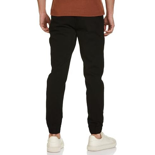 FYLTR Men's Taper Fit Stretch Cotton Joggers with Elasticated Waistband & Drawstrings