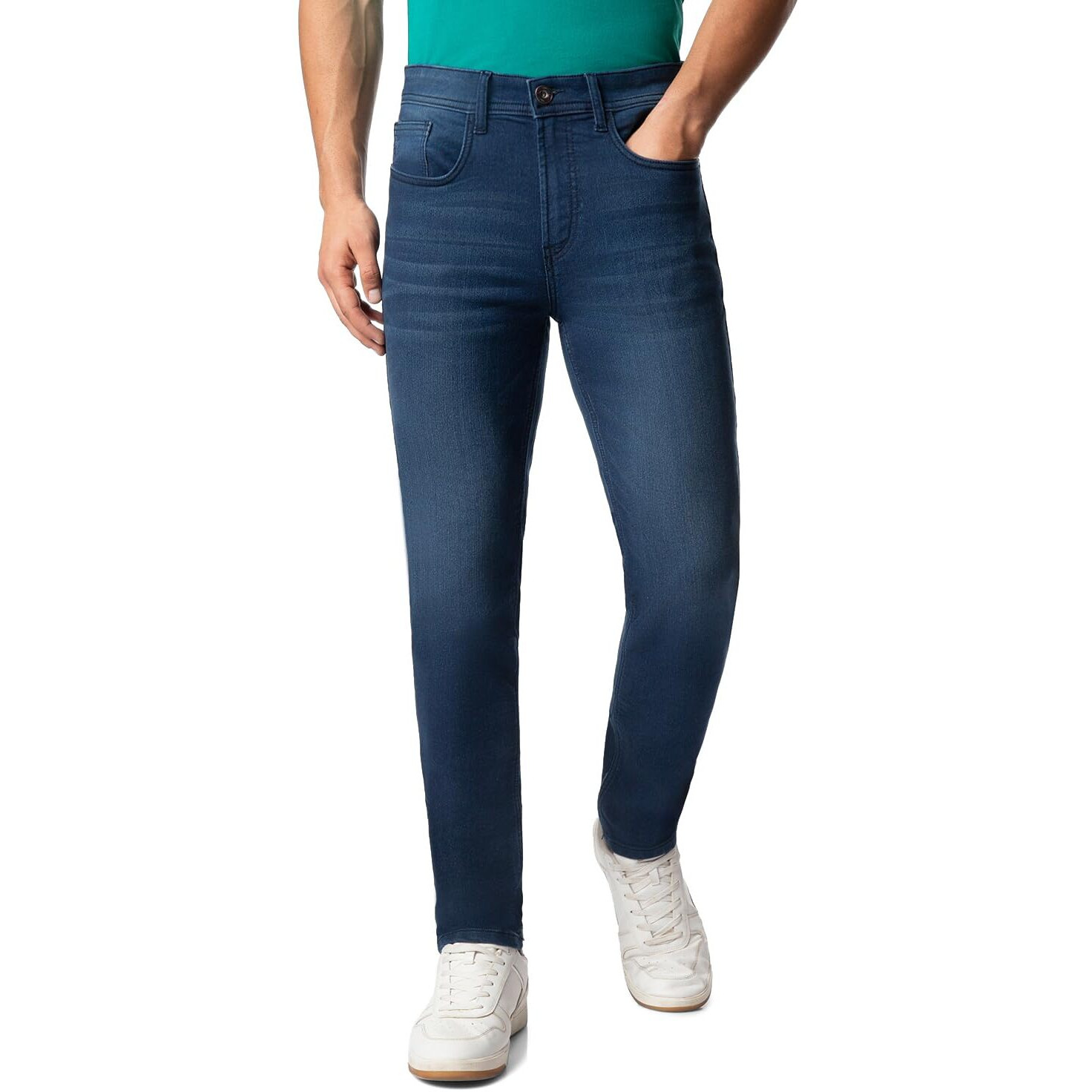 INKD Men's Regular Jeans (INKAW23MJN-020_Indigo-Dark Tide