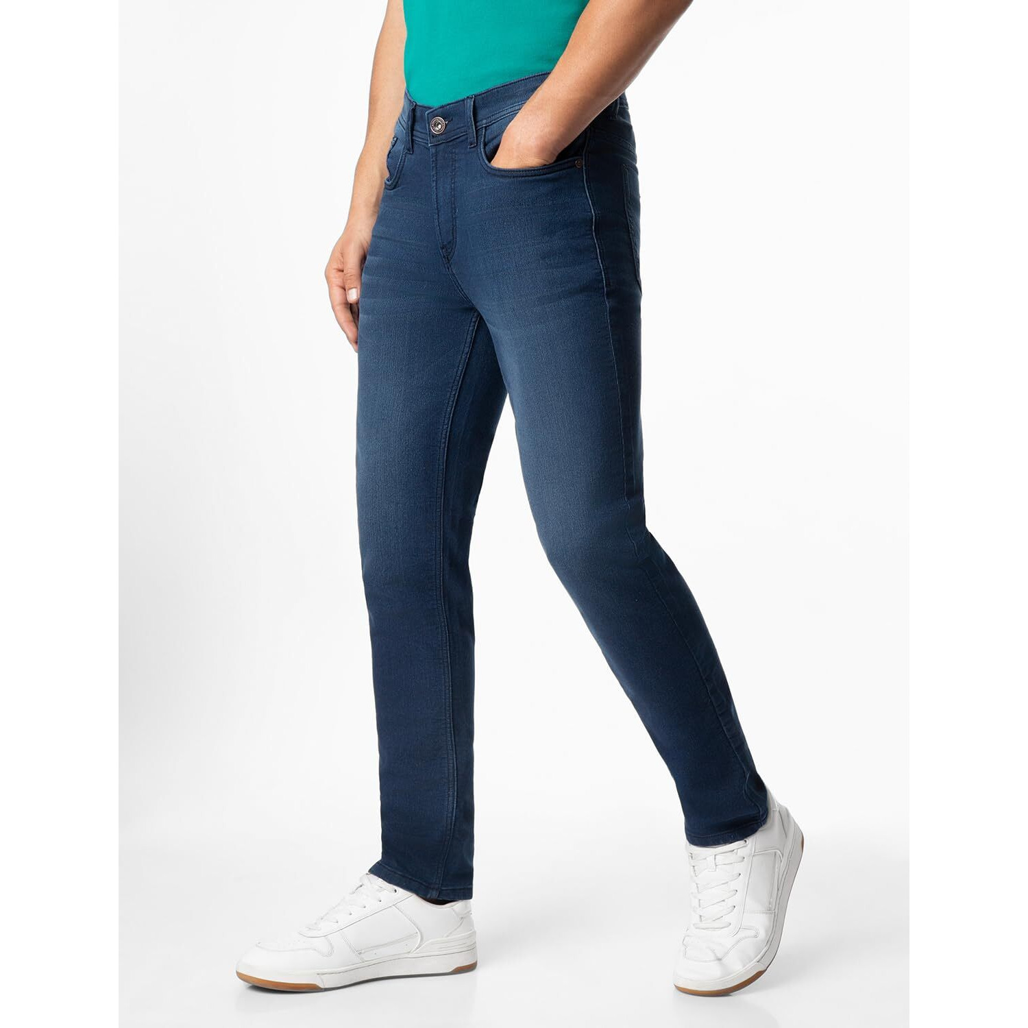 INKD Men's Regular Jeans (INKAW23MJN-020_Indigo-Dark Tide