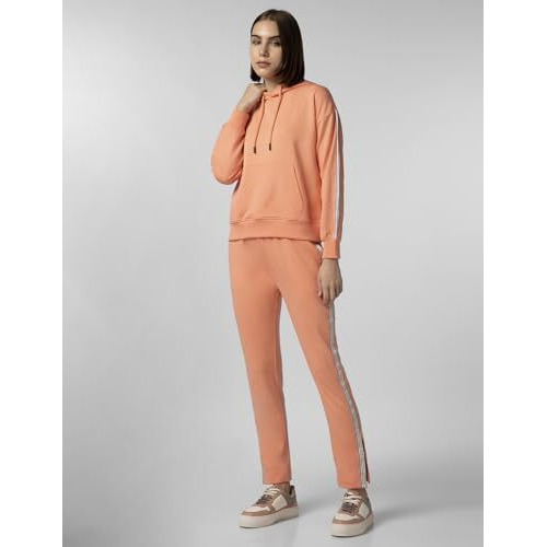 FYLTR Women's Drop Shoulder Hoodie & Joggers Set With Contrast Branded Tape on Sleeve and Jogger Side Seam - Rib Hem & Cuff | Slit Detail at Hem