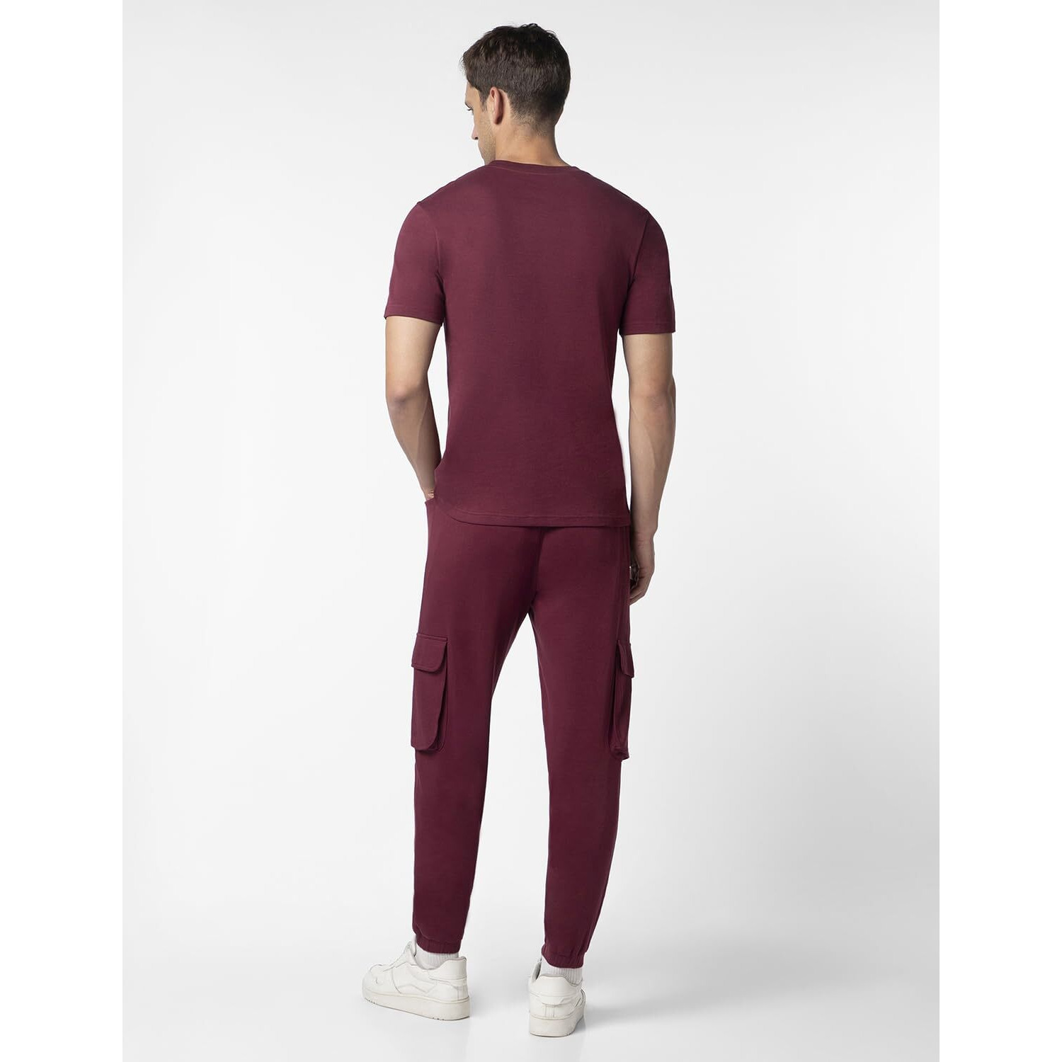 FYLTR Men's Crewneck T-shirt & Cargo Jogger Co-ord Set - 100% Cotton | Half Sleeve T-shirt| Jogger with Side & Cargo Pockets