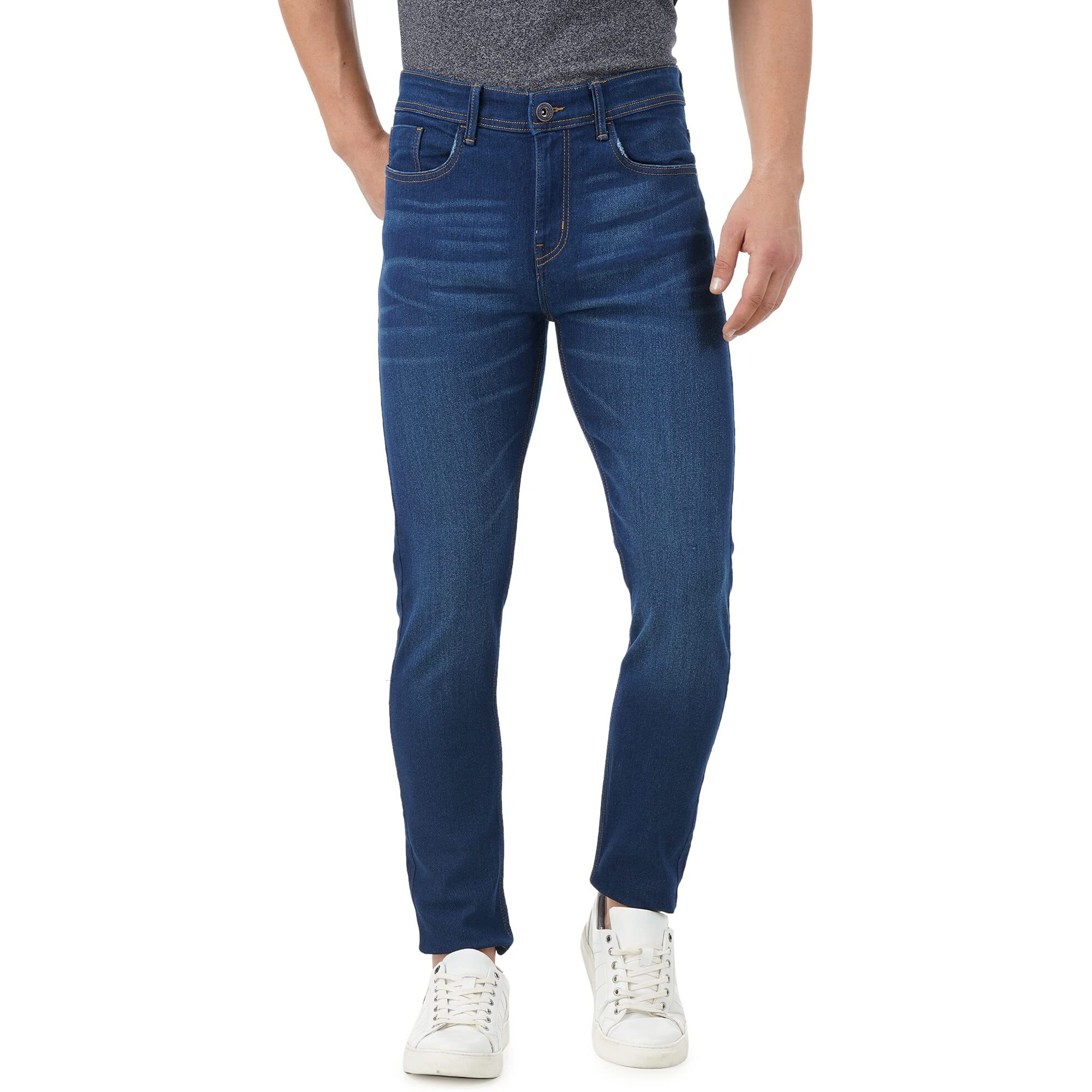 INKD Slim 1050 Men's Jeans (INKSS23MJN-003_Indigo-Super Sapphire_30)