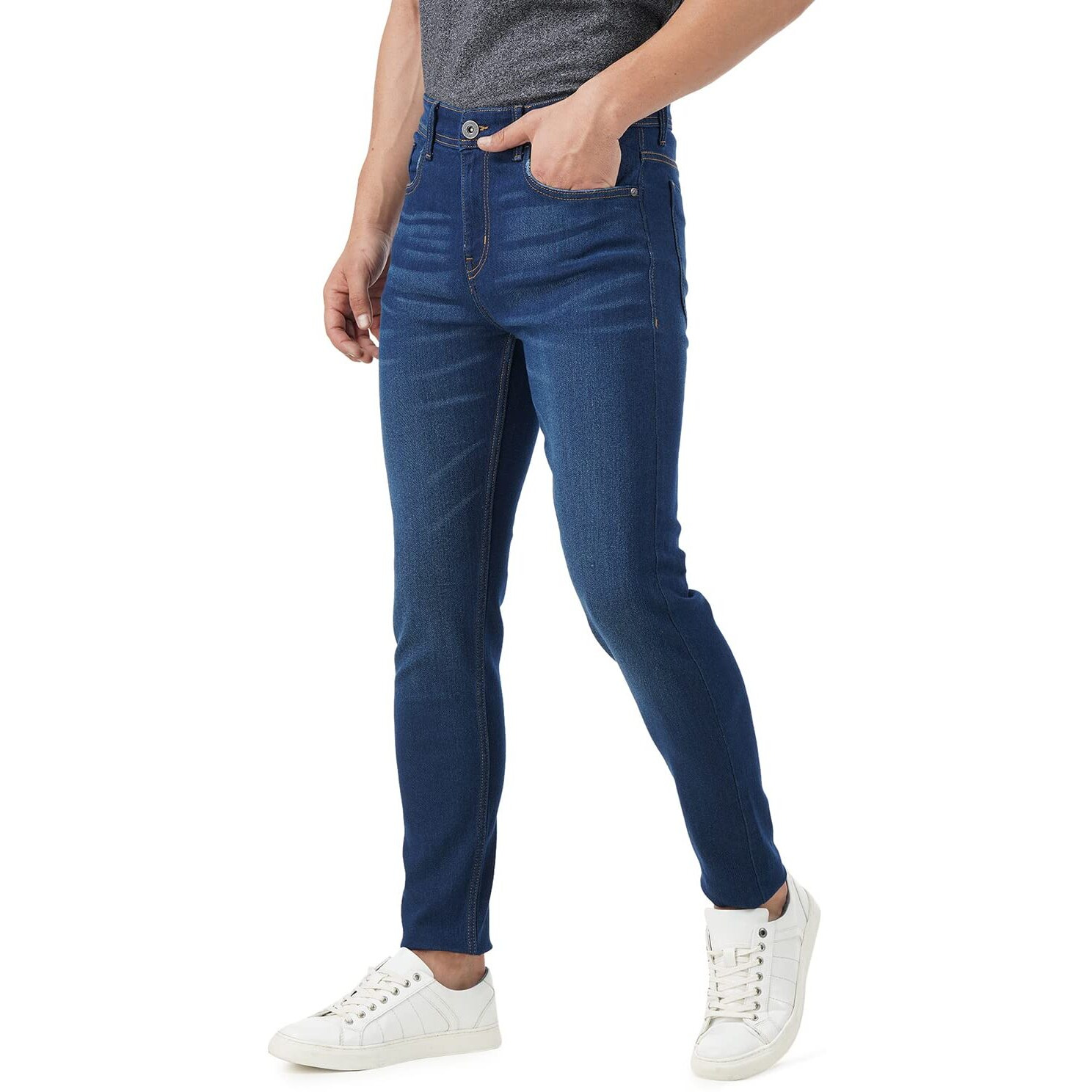 INKD Slim 1050 Men's Jeans (INKSS23MJN-003_Indigo-Super Sapphire_30)