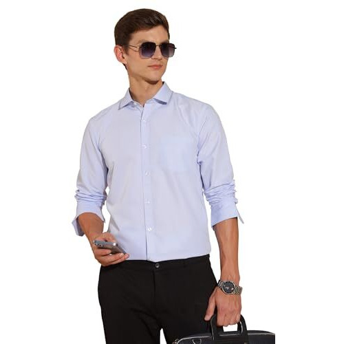 Formal Shirts for Men || Shirt for Men || Men Shirt (in, Alpha, M, Executive Blue)