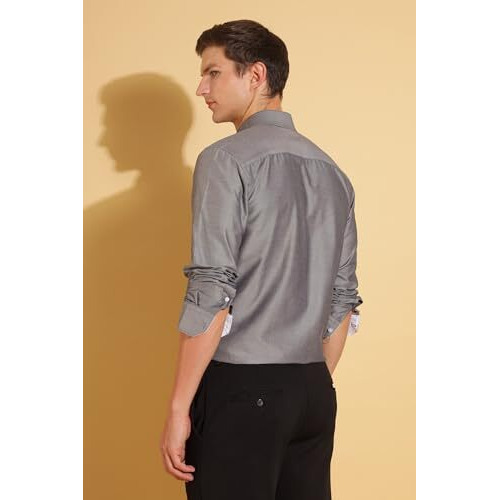 Formal Shirts for Men || Shirt for Men || Men Shirt (in, Alpha, M, Onyx Charcoal)