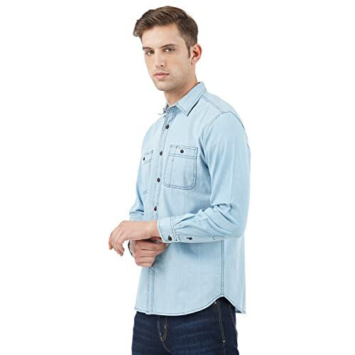 INKD Men's Lightweight Denim Shirt