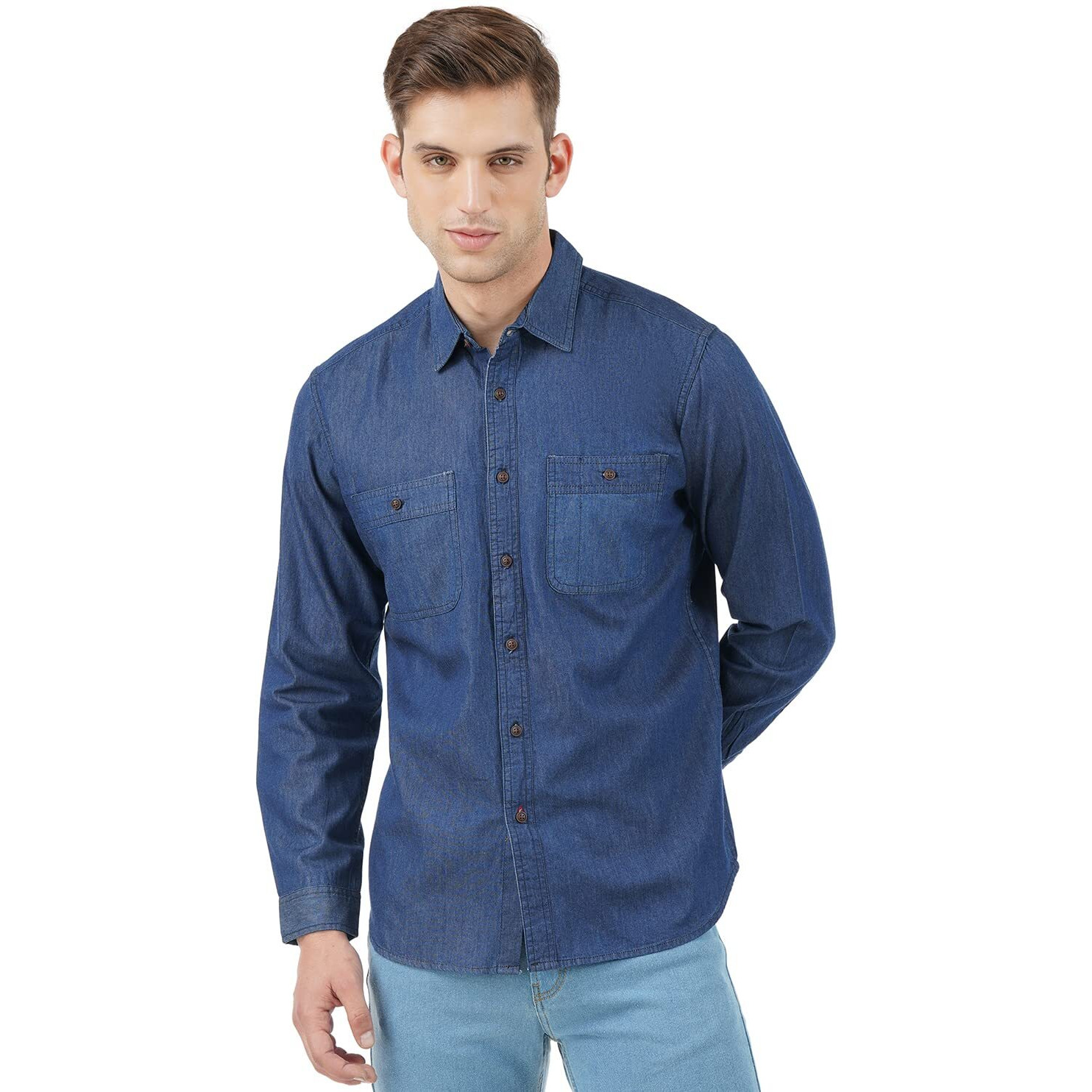 INKD Men's Lightweight Denim Shirt