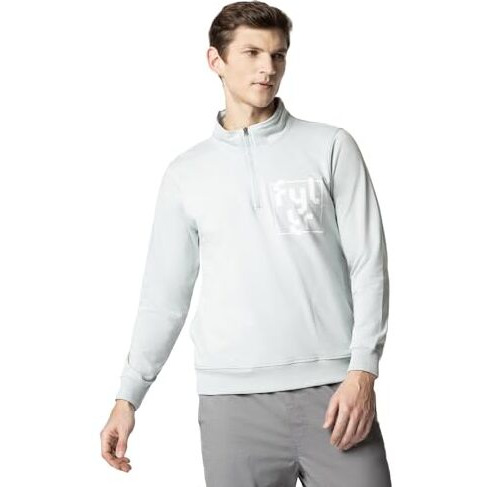 FYLTR Men's Casual Stand Collar Jacket With Half Zip Branding | Full Sleeve | Casual Winterwear For Men