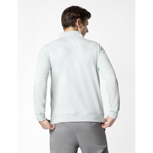 FYLTR Men's Casual Stand Collar Jacket With Half Zip Branding | Full Sleeve | Casual Winterwear For Men