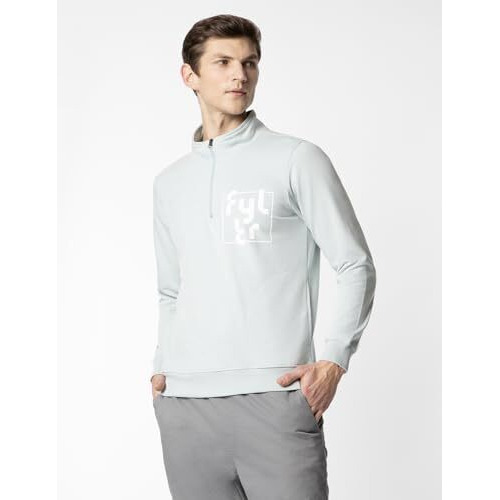 FYLTR Men's Casual Stand Collar Jacket With Half Zip Branding | Full Sleeve | Casual Winterwear For Men
