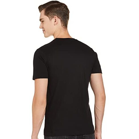 REVOLT Solid Slim Fit Men's Casual Round Neck 100% Cotton T-Shirt-with Graphic Print, Logo Branding (Jet Black, L) (REVSS23-TEE-002