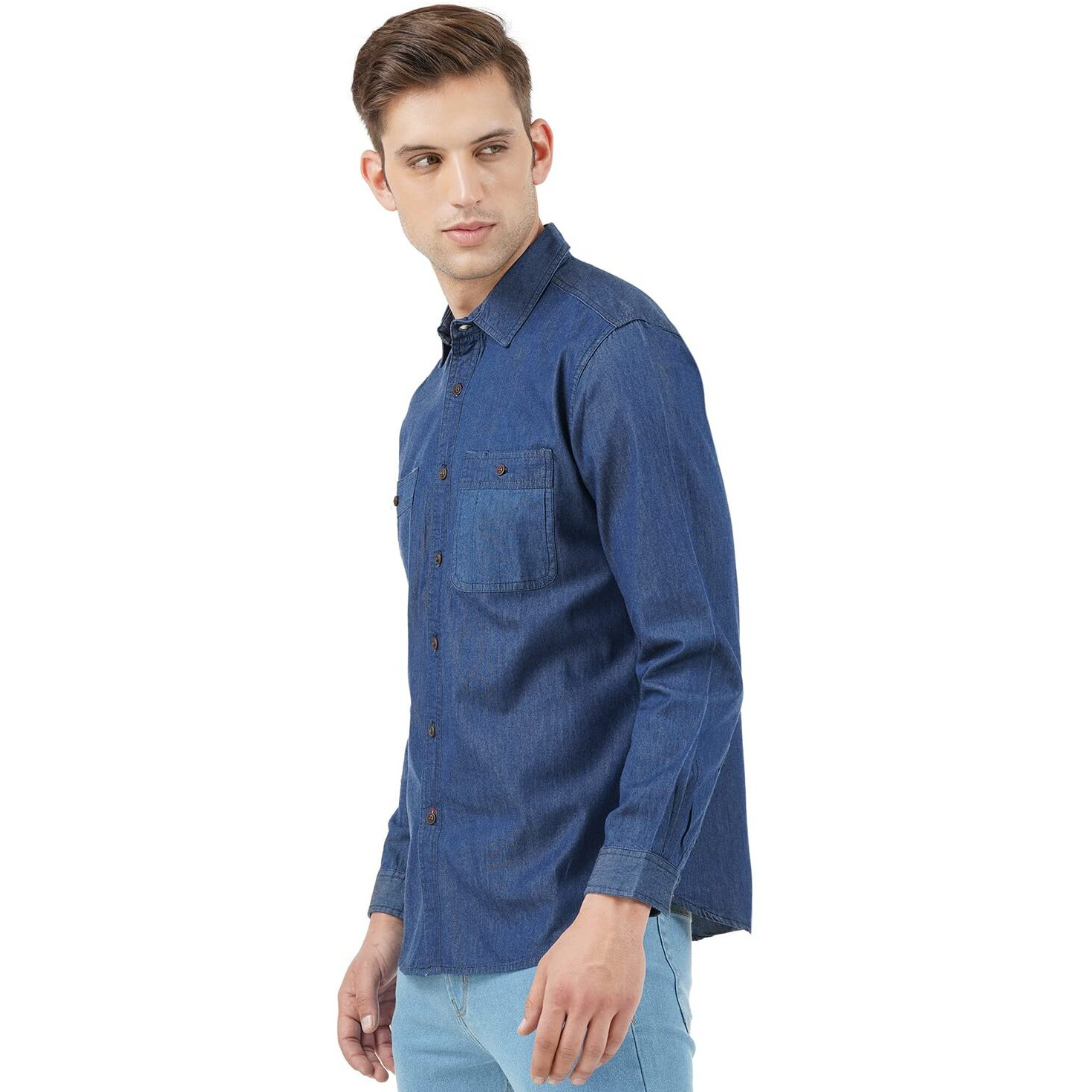 INKD Men's Lightweight Denim Shirt
