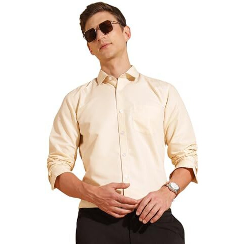 Formal Shirts for Men || Shirt for Men || Men Shirt (in, Alpha, XL, Buttercup Yellow)