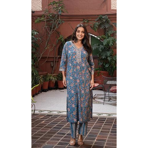 Kurta Set For Women || Women Kurta Set || 2pic Kurta For Women (Kurta 86-90) (Multicolor, 2XL)