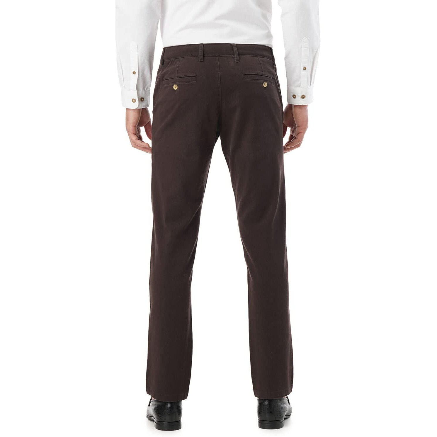 FYLTR Men's Straight Fit Stretch Cotton Khaki Trousers - Soft Handfeel