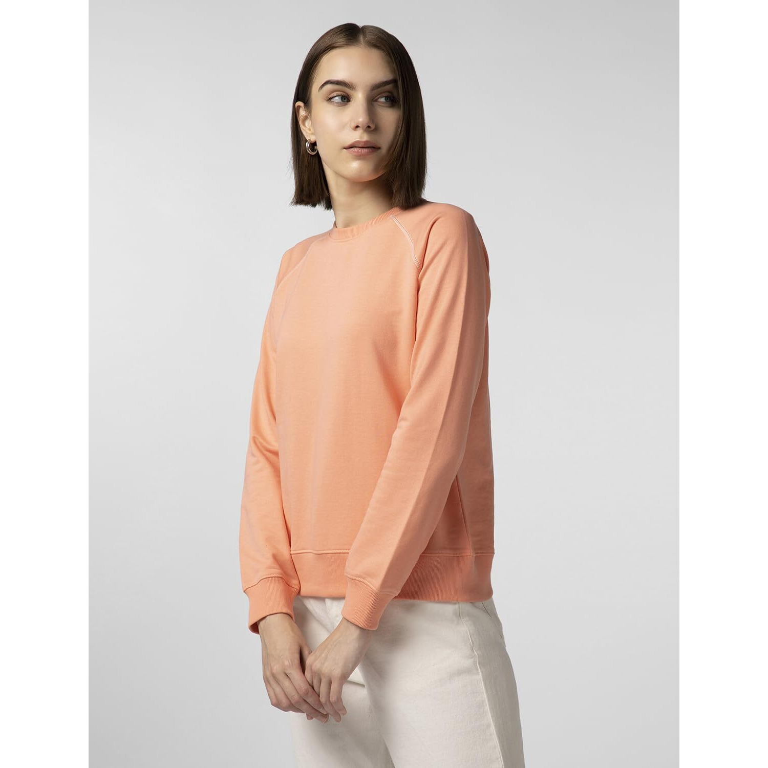 FYLTR Women's Solid Color Raglan Sweatshirt with Full Sleeve - Round Neck | Contrast Flatlock Stitch Detailing | Casual Winterwear for Women