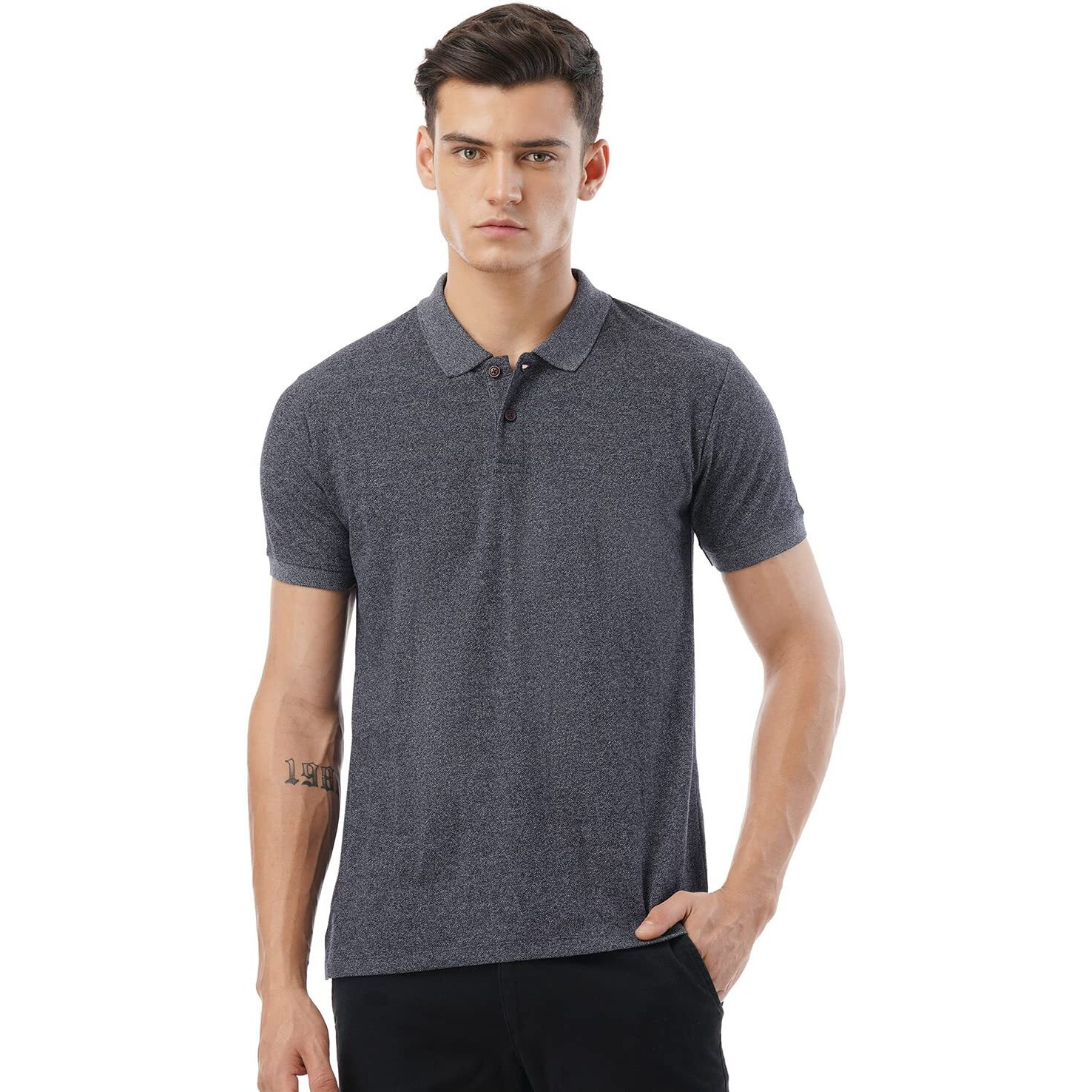 FYLTR Men's Solid Regular Fit Polo Shirt (FYLSS23MP-008_Blue Beats XL)