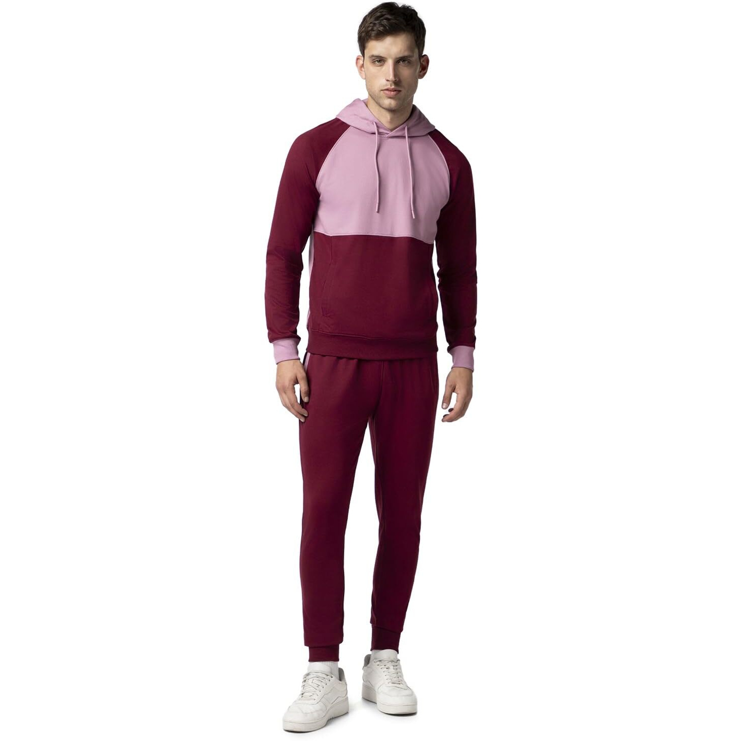 FYLTR Men's Colourblock Hoodie & Jogger Casual Co-ord Set - Raglan Sleeve Detail | Utility Side Pockets | Full Sleeve