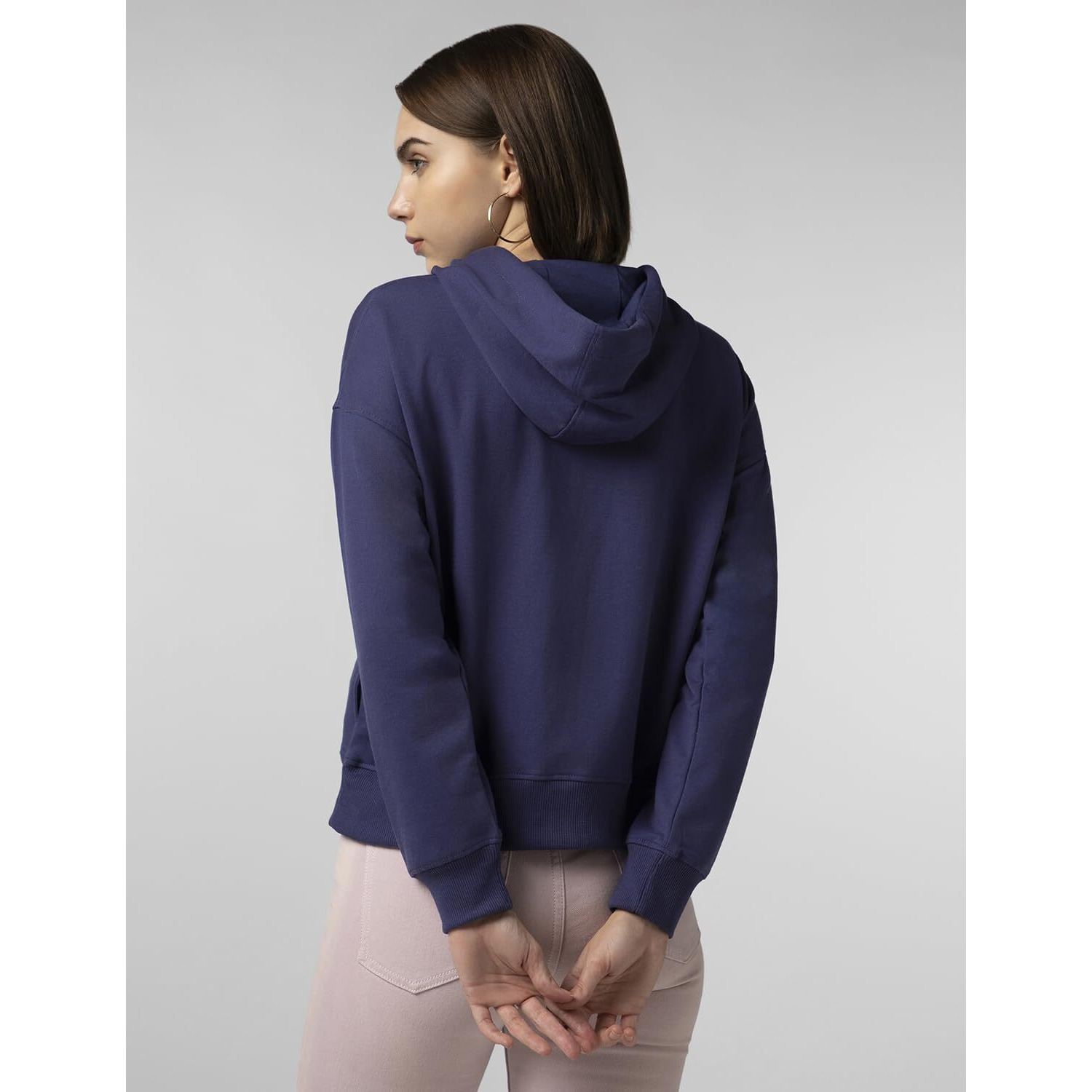 FYLTR Women's Casual Hoodie with Stripe Tape - Rib Hem & Cuff | Drop Shoulder | Casual Winterwear for Women