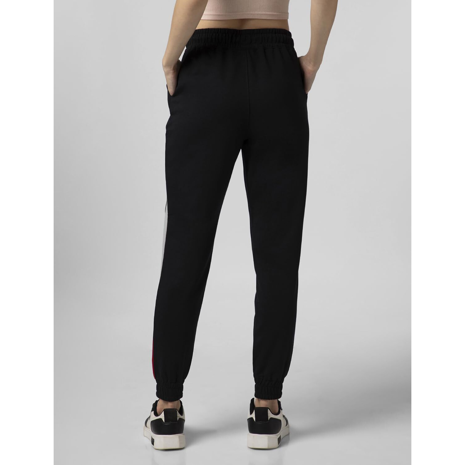 FYLTR Women's Asymmetric Colourblock Joggers with Elasticated Waistband & Contrast Drawcord
