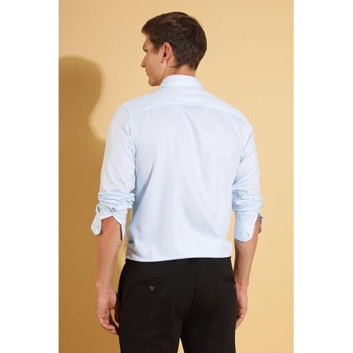 Formal Shirts for Men || Shirt for Men || Men Shirt (in, Alpha, M, Coastal Blue)
