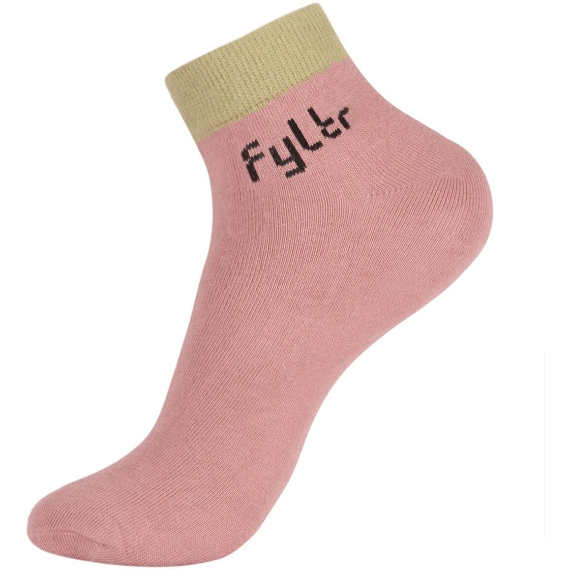 FYLTR Women's Cotton Blend Ankle Length Socks Solid Color | Pack Of 3 | Anti-Microbial | Anti-Odor (Pink,Skin,Green)