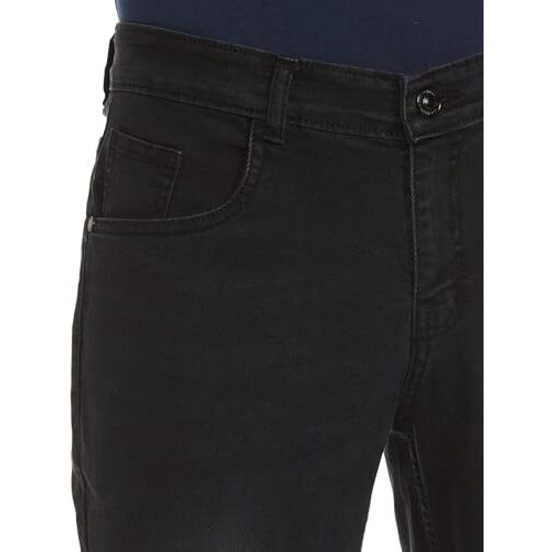 INKD Men's Relaxed Mid Rise Jeans (INKAW24MJN-501_Charcoal Black, 30