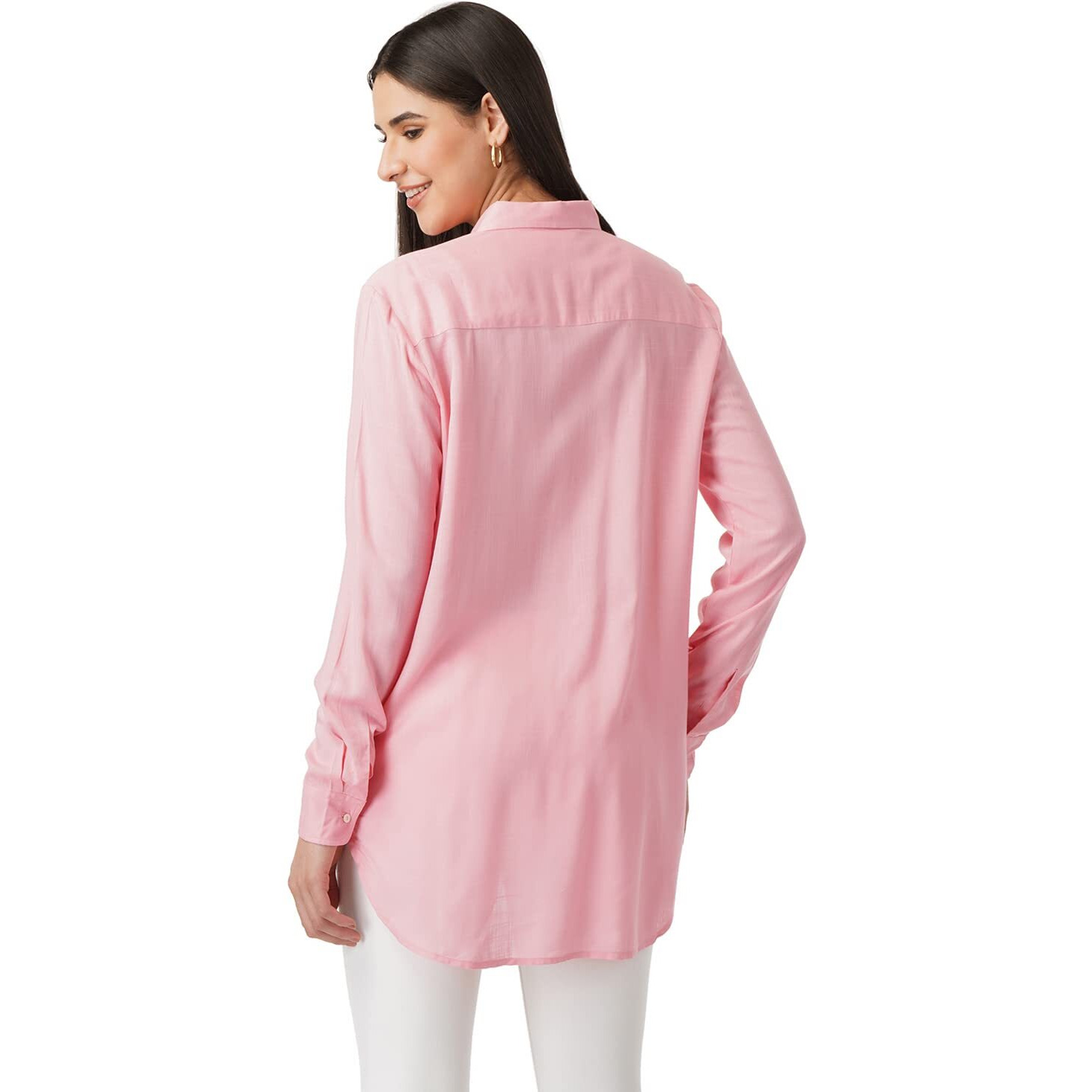 FYLTR Women's Solid Regular Fit Shirt (FYLSS23WB-022_Boss Rose S)