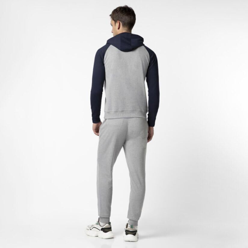 FYLTR Men's Casual Colourblock Raglan Hoodie with Drawstrings - Utility Pockets | Ribbed Hem & Cuff