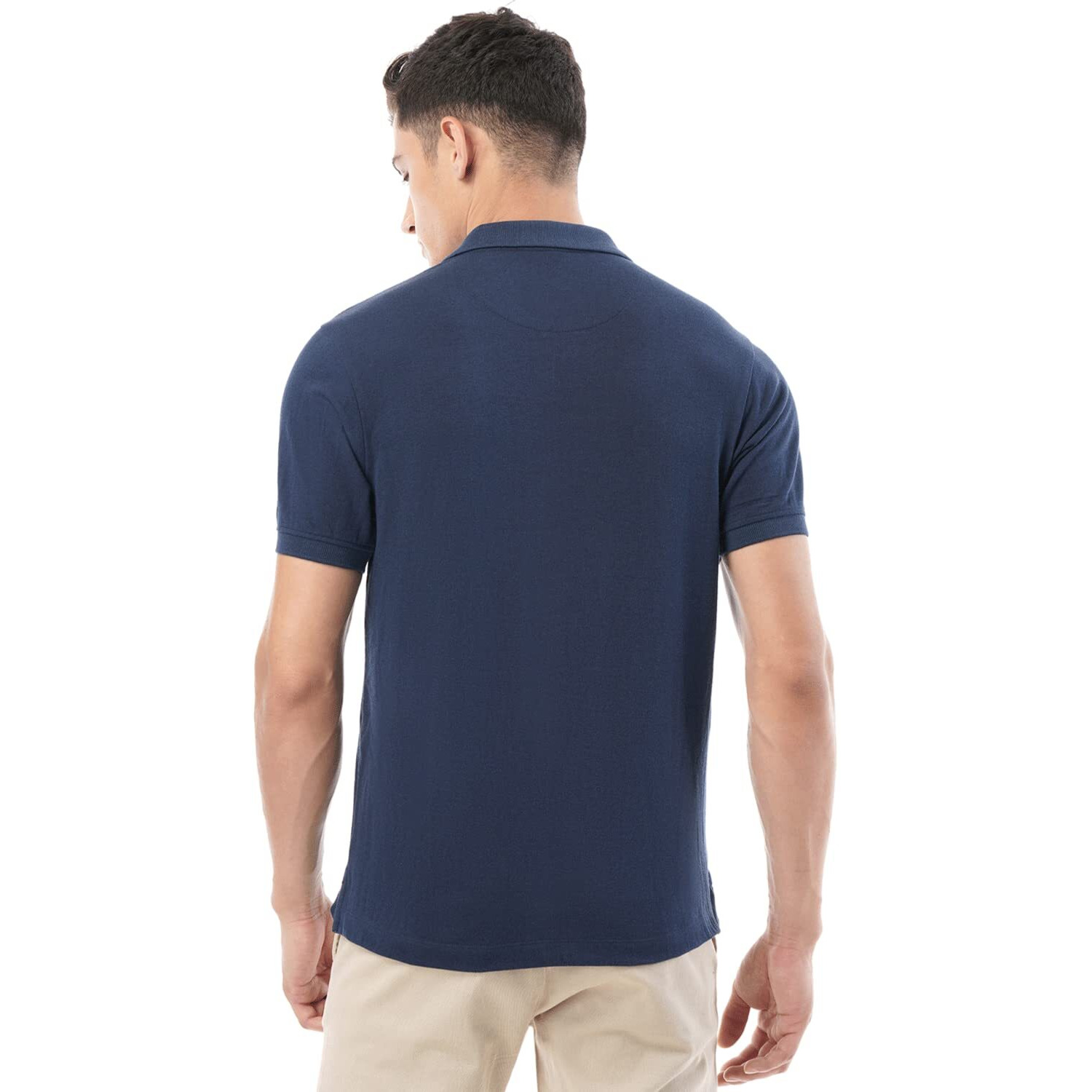 FYLTR Men's Solid Regular Fit Polo Shirt (FYLSS23MP-006_Blue Beats L)
