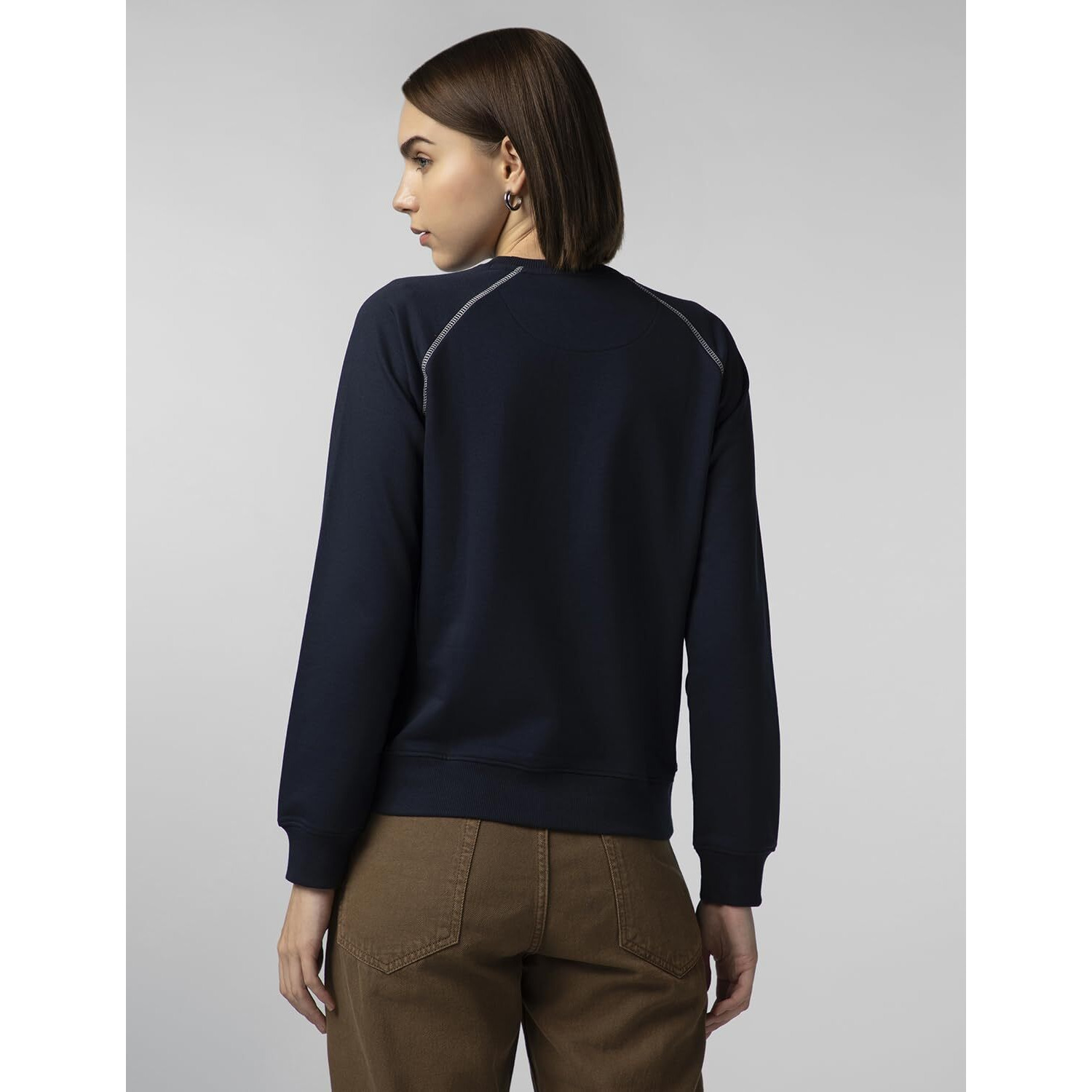 FYLTR Women's Solid Color Raglan Sweatshirt with Full Sleeve - Round Neck | Contrast Flatlock Stitch Detailing | Casual Winterwear for Women