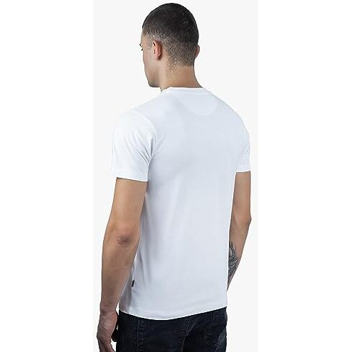 REVOLT Solid Slim Fit Men's Casual Round Neck 100% Relaxed Fit T-Shirt-with Graphic Print, Logo Branding (Coconut Milk, Medium) (Revss23-Tee-002),White